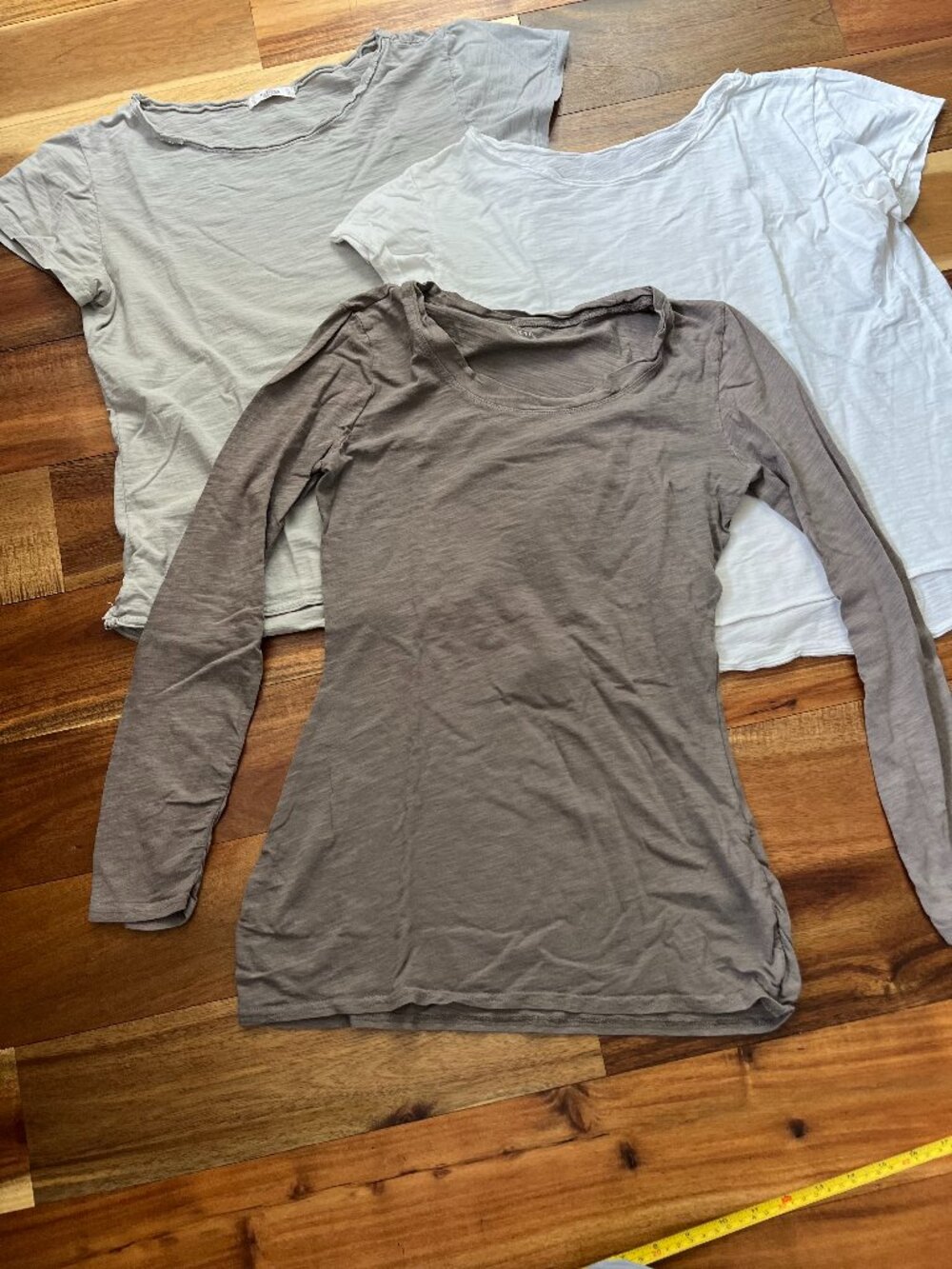 Three Refined Cotton Tee Shirts Slubby Rolled Edges Garnet Hill Florencia
